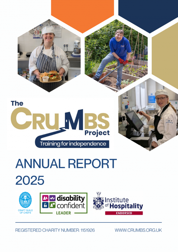 A cover page for The CRUMBS Project 2025 Annual Report. 